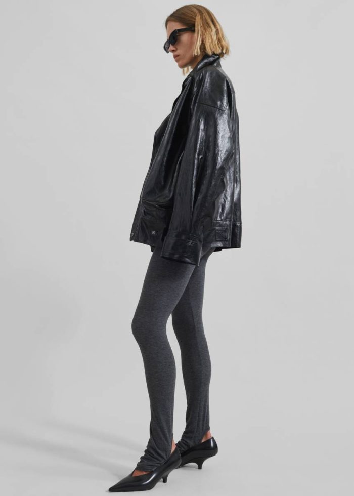 Savannah Faux Leather Jacket - Black Black Women Outerwear The Frankie Shop