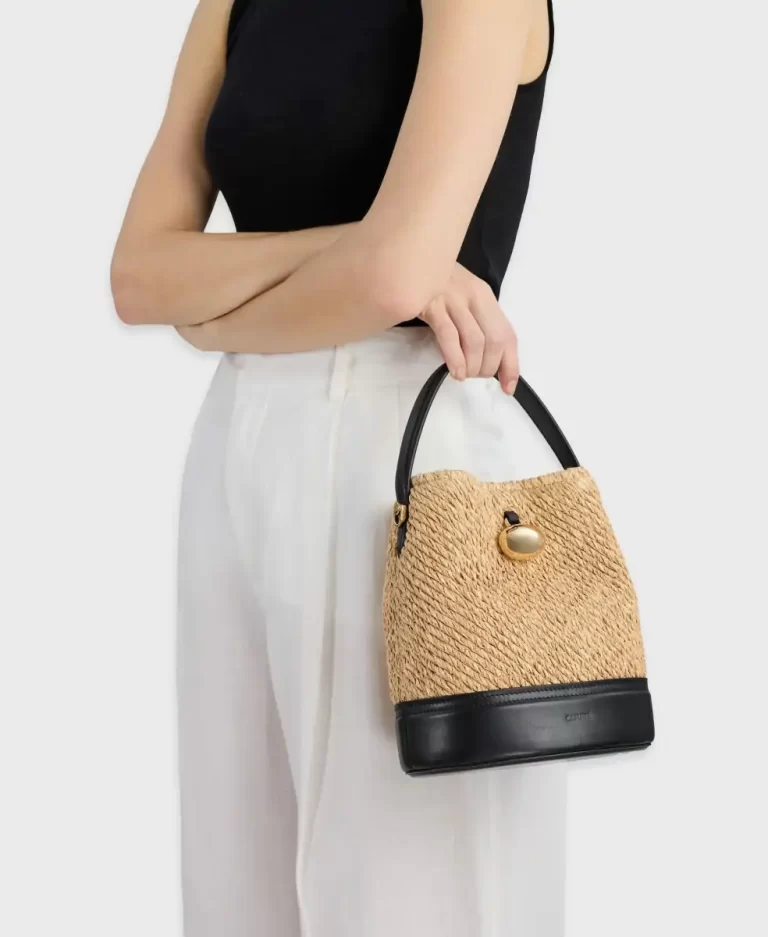 Shoulder Bag Cafune Egg Bucket - Natural/Black Women