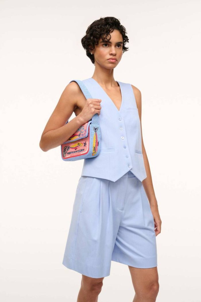 Shoulder Women Tommy Beaded Bag Staudines Pink