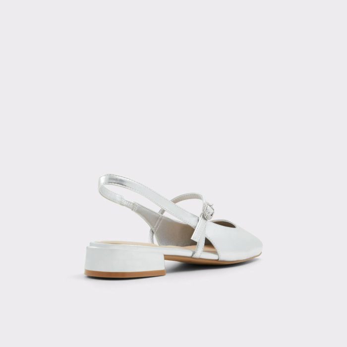 Silver Aldo Ballet Flats Women Huguette Silver Women's Slingbacks