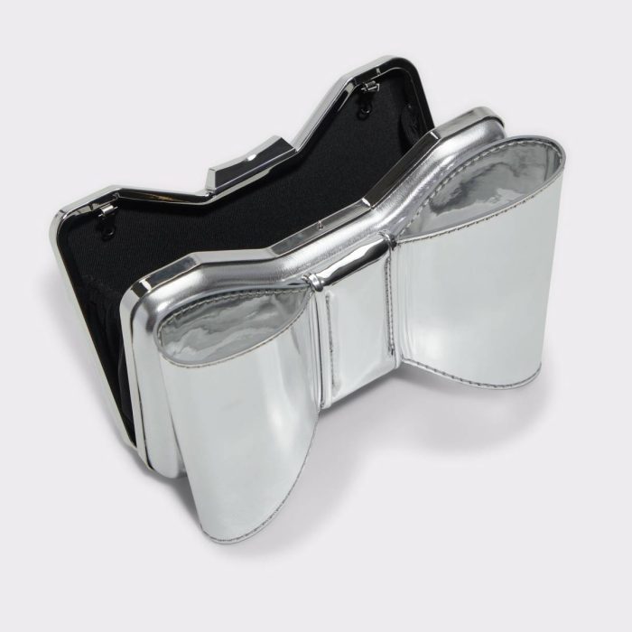 Silver Bowbagx_Se Silver Women's Clutches & Evening Bags Aldo Women Clutches & Evening Bags