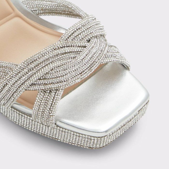 Silver Glimma Silver Women's Strappy Sandals Heels Women Aldo