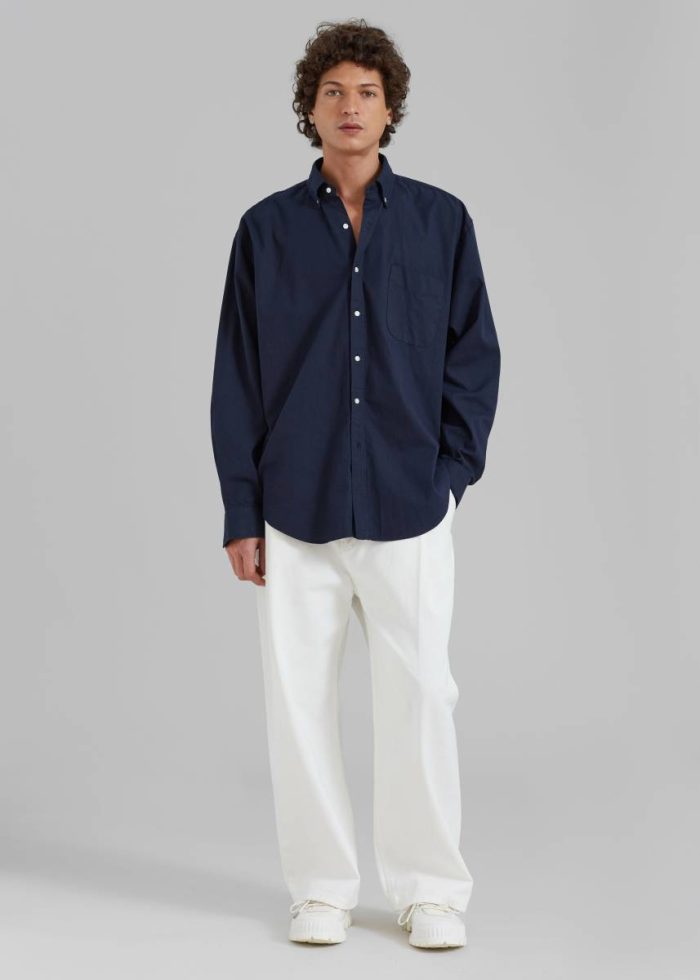 Sinclair Shirt - Navy The Frankie Shop Blue Tops Men