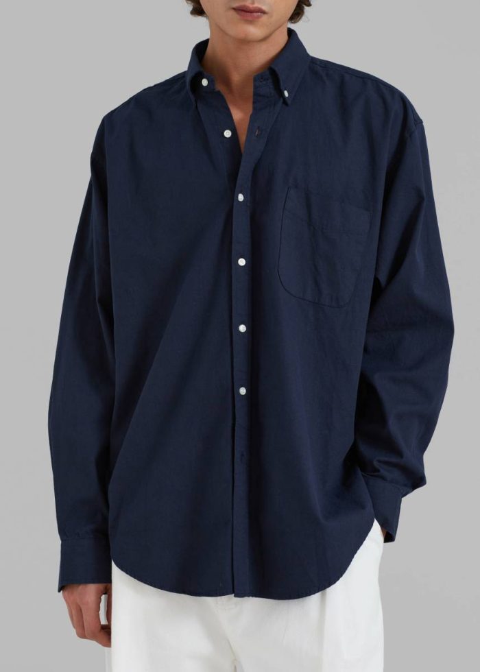 Sinclair Shirt - Navy The Frankie Shop Blue Tops Men