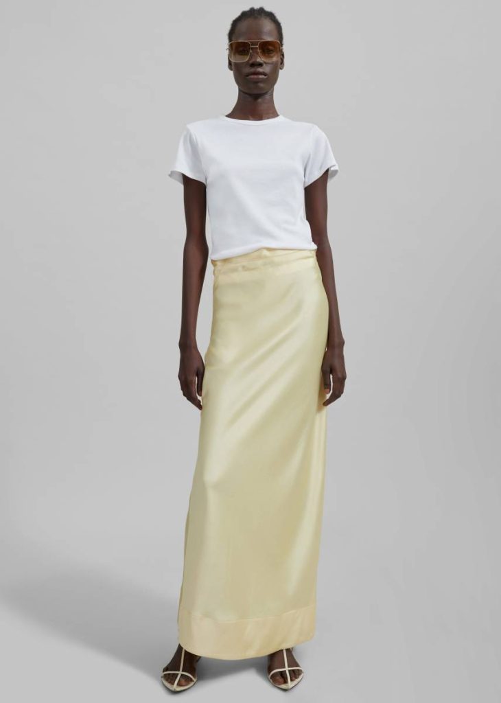 Siovhan Satin Skirt - Yellow Yellow Bottoms Women The Frankie Shop