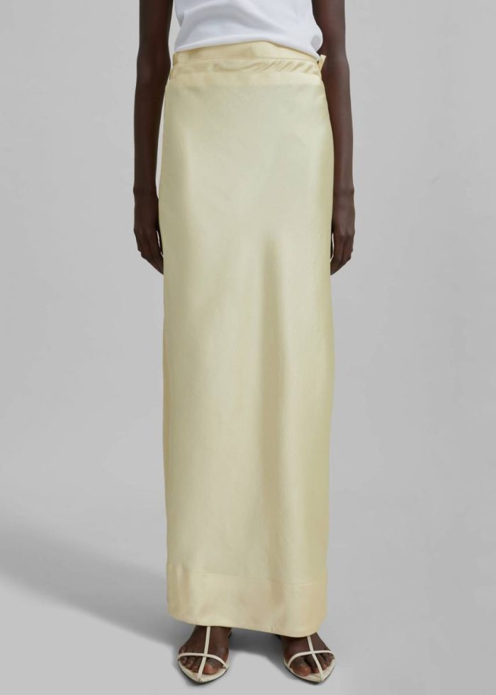 Siovhan Satin Skirt - Yellow Yellow Bottoms Women The Frankie Shop
