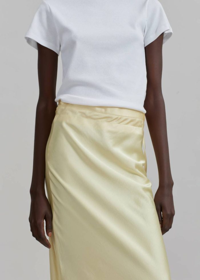 Siovhan Satin Skirt - Yellow Yellow Bottoms Women The Frankie Shop