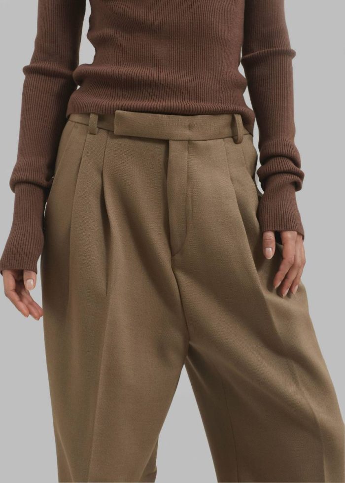 Skylar Trousers - Beige Women Bottoms Brown The Frankie Shop
