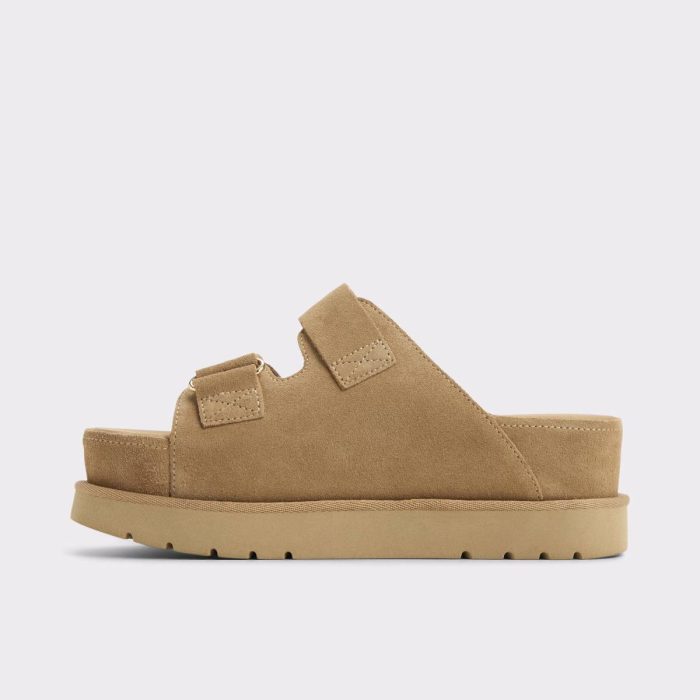 Snuggle Beige Women's Footbed Sandals Beige Aldo Women Sandals