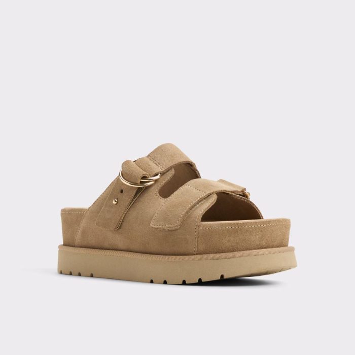 Snuggle Beige Women's Footbed Sandals Beige Aldo Women Sandals