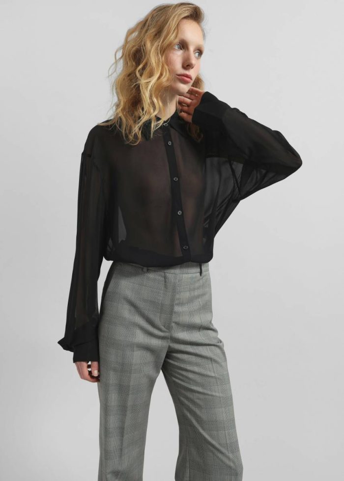 Sportmax Batun Flared Tailored Trousers - Black The Frankie Shop Black Bottoms Women