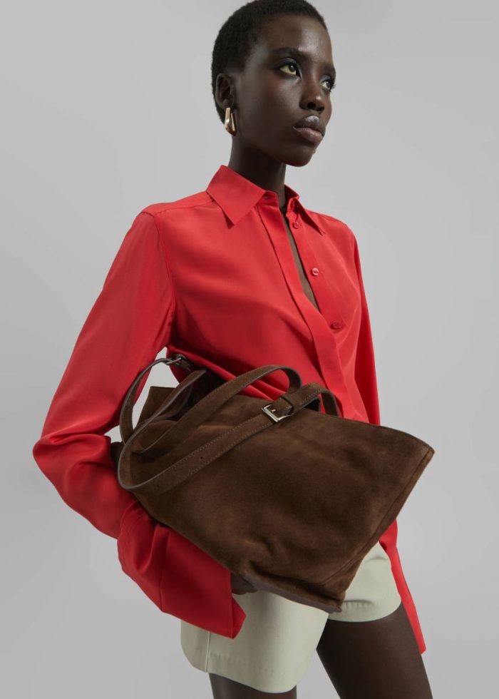Sportmax Silk Crêpe Gemona Shirt - Red Red Women Tops The Frankie Shop