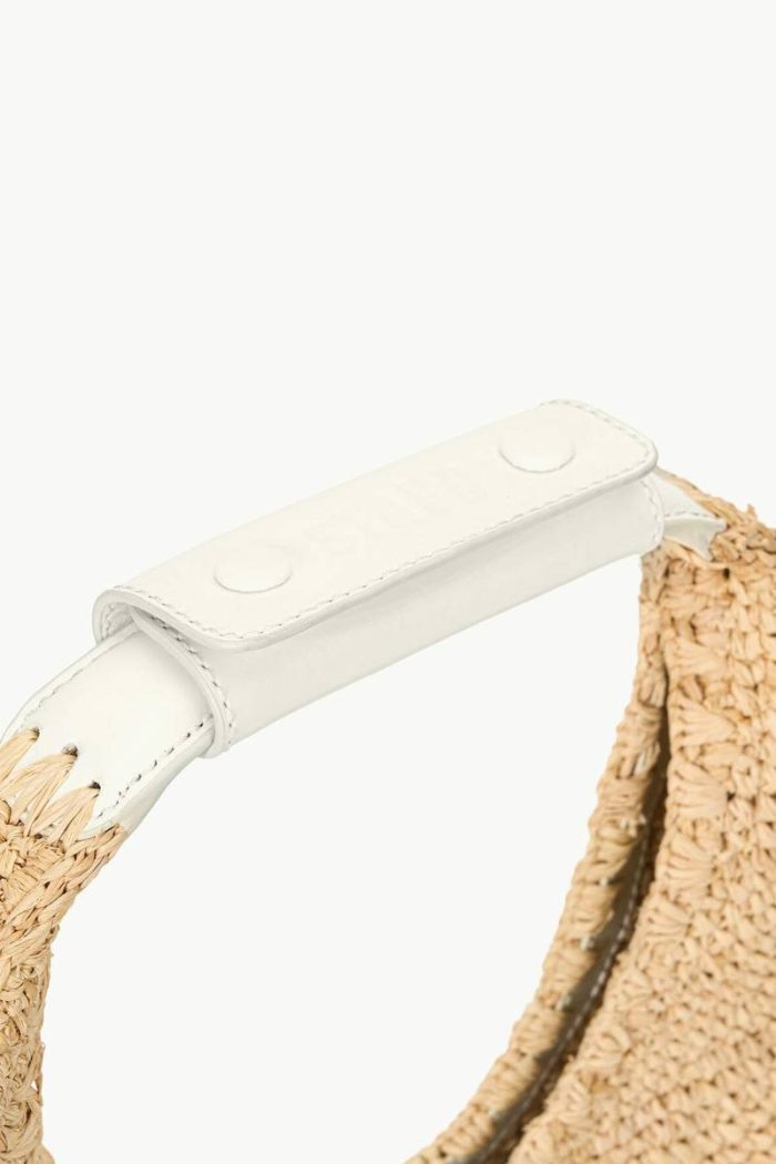 St. Regis Moon Tote Bag Natural Paper Women Shoulder Staud