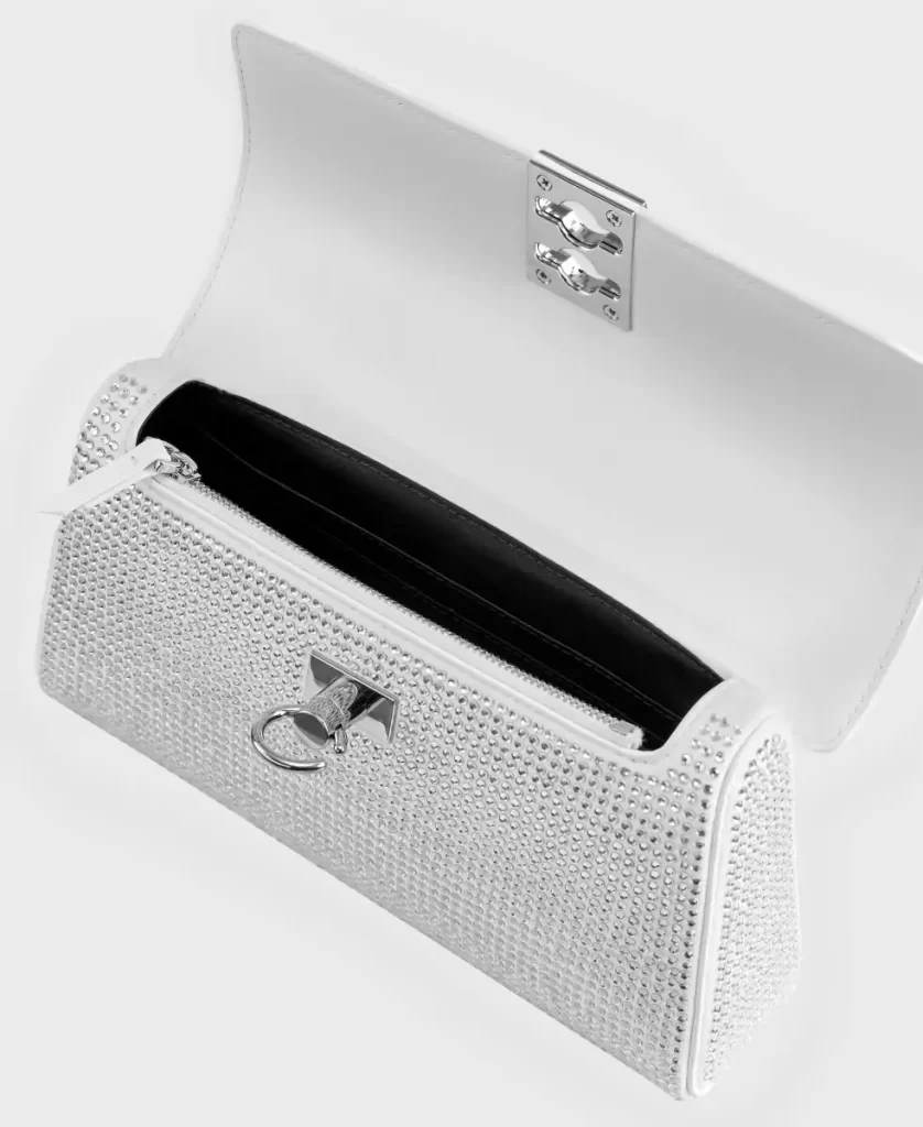 Stance Wallet - White Rhinestone Cafune Crossbody Women