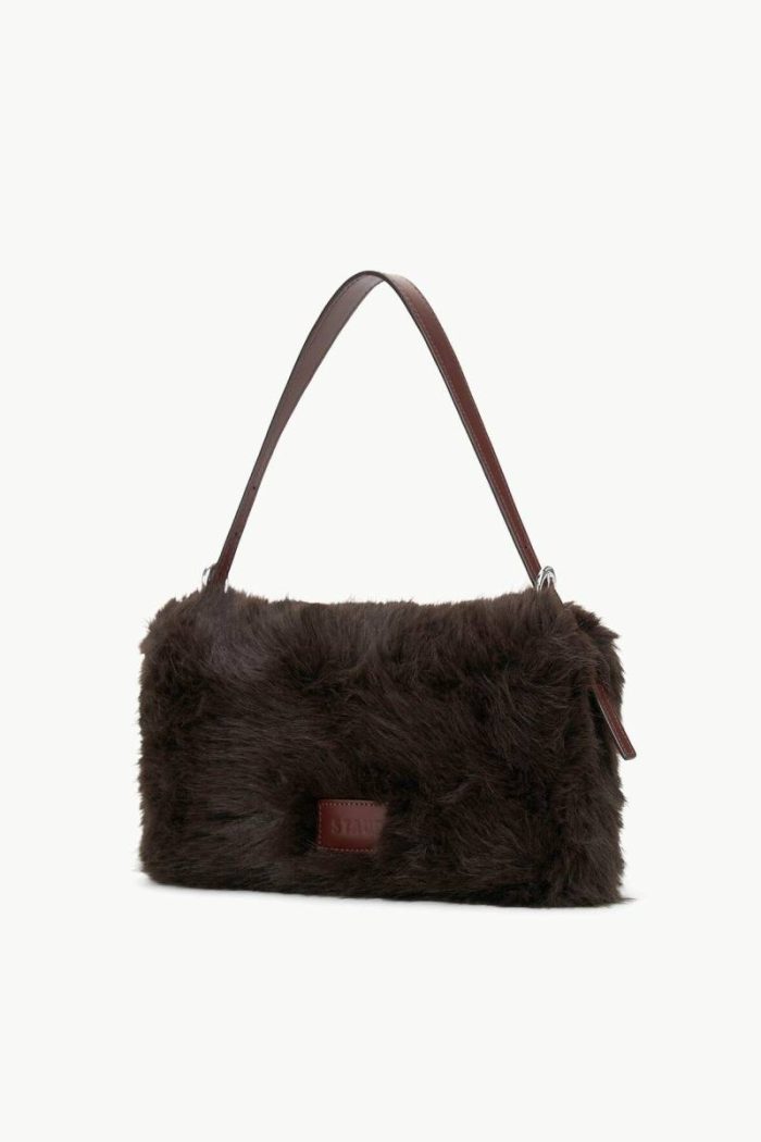 Staud Beaded/Novelty Harlow Faux Fur Bag Espresso Women