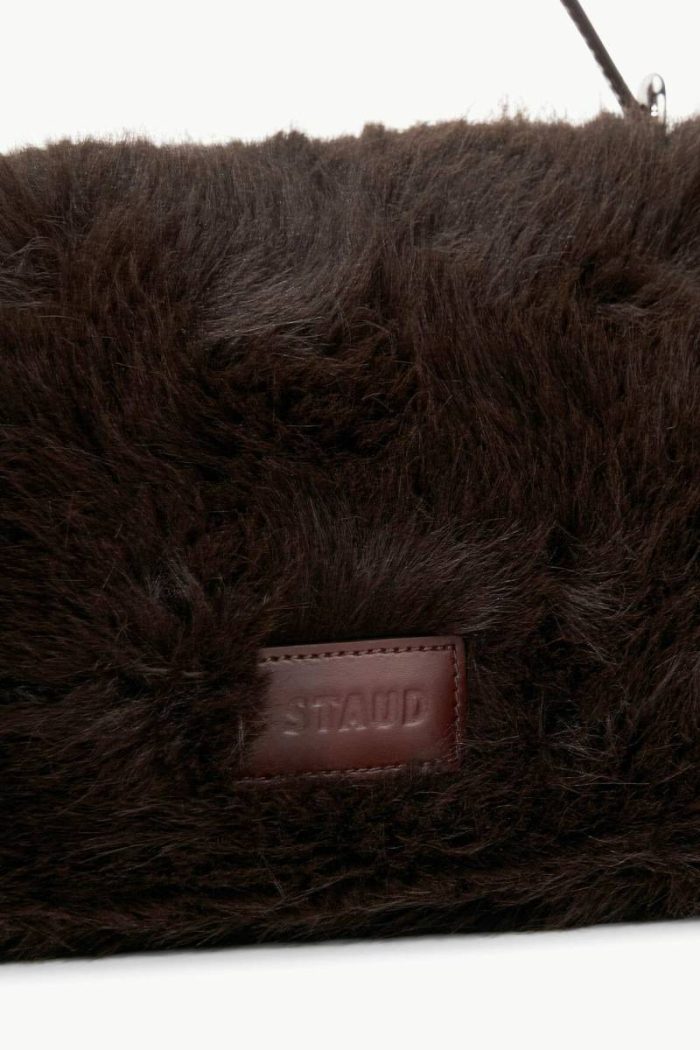 Staud Beaded/Novelty Harlow Faux Fur Bag Espresso Women