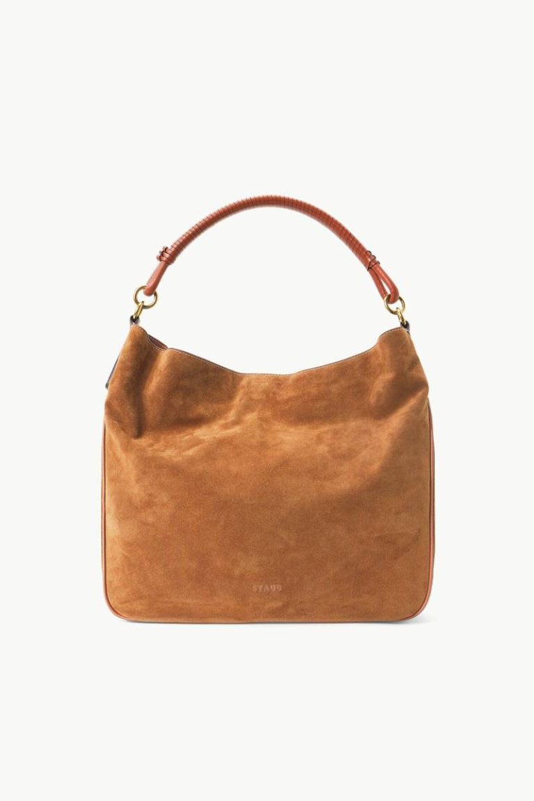 Staud Totes Women Perry Hobo Bag Tan Suede