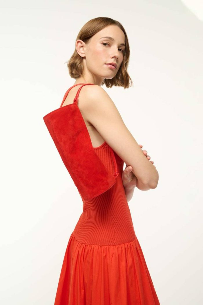 Staud Women Mini Taru Bag Red Rose Shoulder