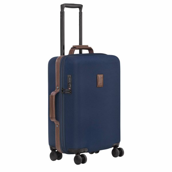 Suitcases Women Blue Longchamp Boxford S Carry-On Blue - Recycled Canvas