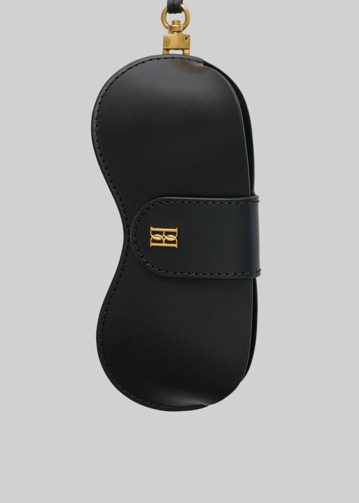 Sunglasses The Frankie Shop Women By Malene Birger Aya Sunny Sunglasses Leather Case - Black Black