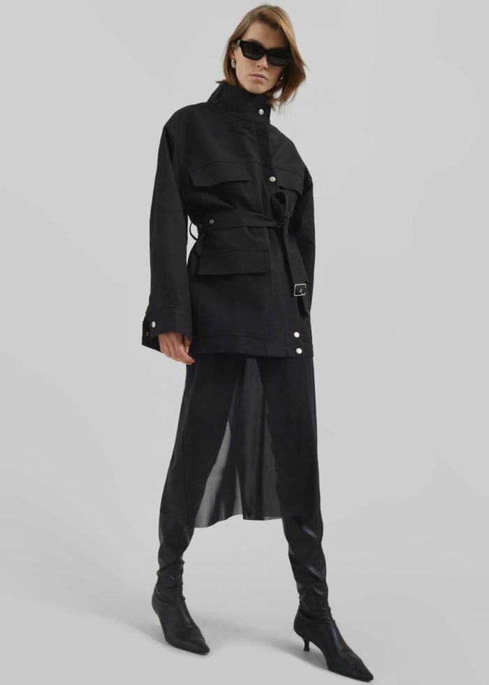 Suva Sheer Skirt - Black Women Bottoms The Frankie Shop Black