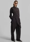 Suzie Jumpsuit - Brown The Frankie Shop Women Jumpsuits Brown