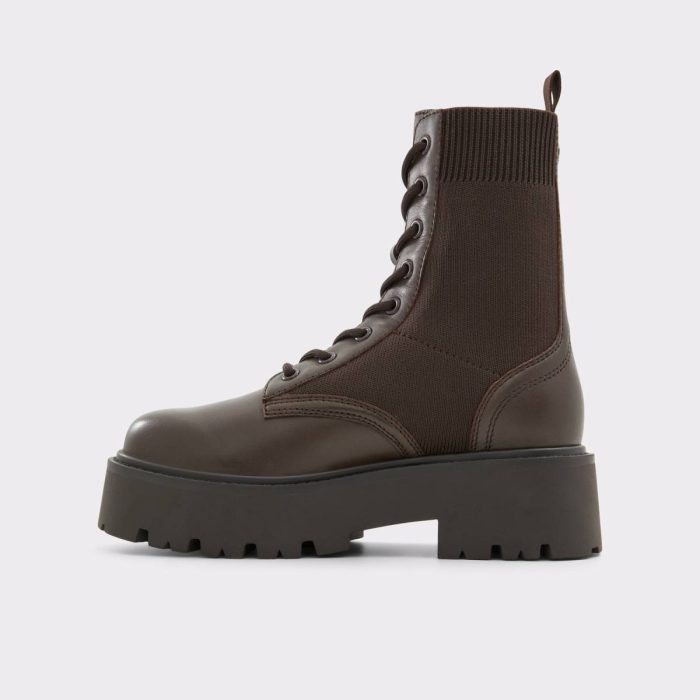 Talaleryknit Brown Overflow Women's Combat Boots Boots Brown Overflow Aldo Women