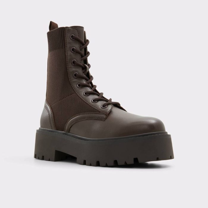 Talaleryknit Brown Overflow Women's Combat Boots Boots Brown Overflow Aldo Women