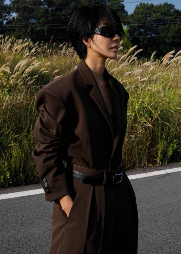 Tansy Oversized Blazer - Chocolate The Frankie Shop Women Outerwear Brown