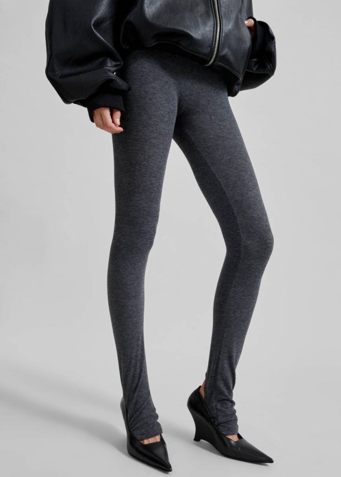 The Frankie Shop Alondra Leggings - Dark Grey Grey Bottoms Women