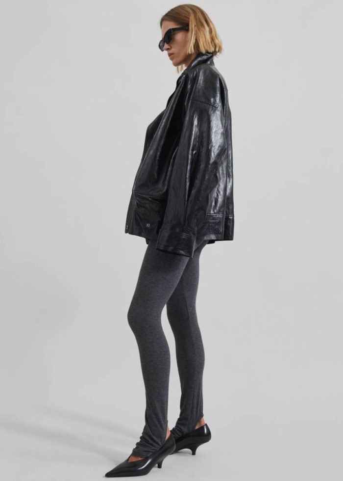 The Frankie Shop Alondra Leggings - Dark Grey Grey Bottoms Women