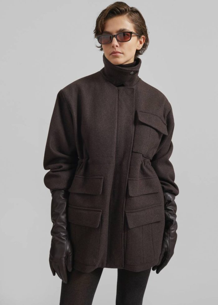 The Frankie Shop Amstel Utility Jacket - Brown Brown Women Outerwear