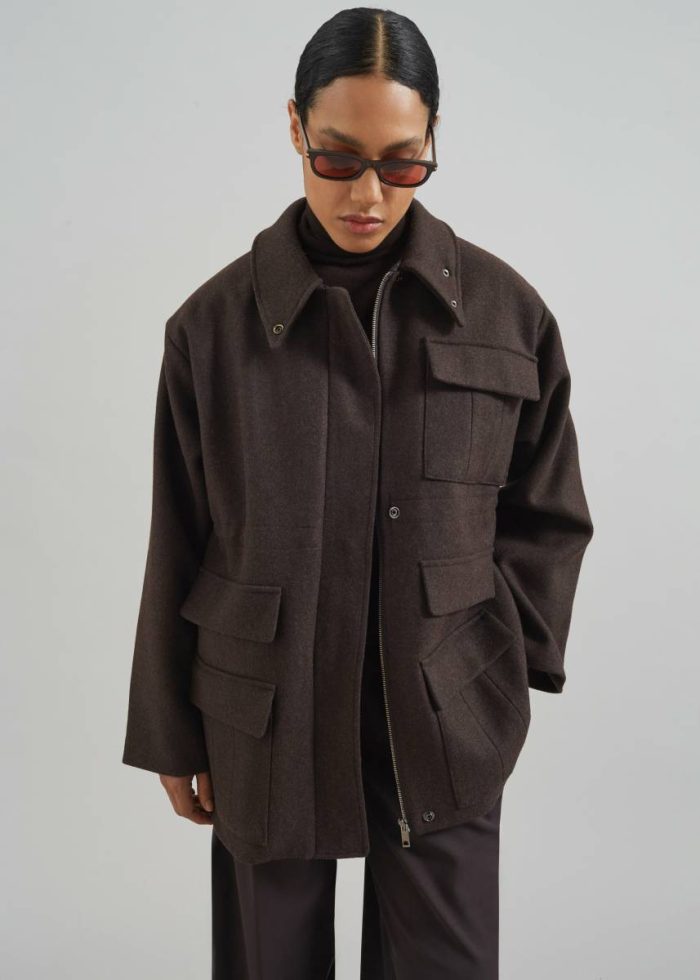 The Frankie Shop Amstel Utility Jacket - Brown Brown Women Outerwear