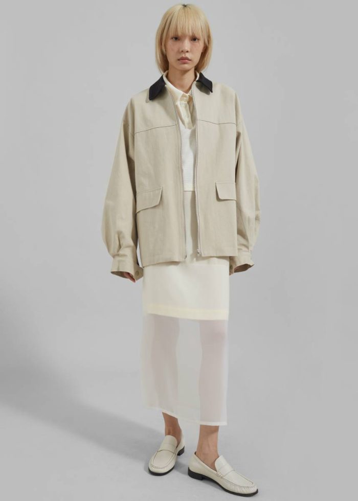 The Frankie Shop Beige Malia Utility Jacket - Beige Women Outerwear