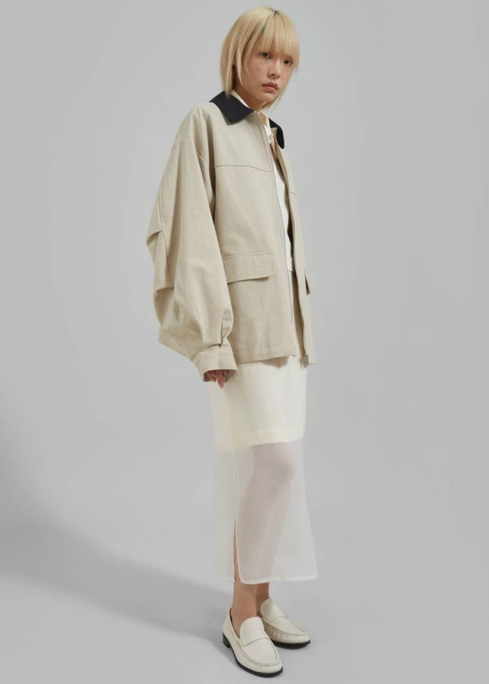 The Frankie Shop Beige Malia Utility Jacket - Beige Women Outerwear