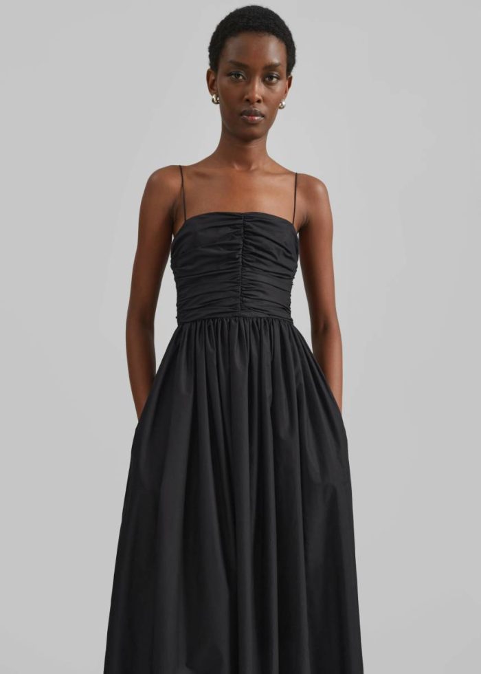 The Frankie Shop Black Dresses Women Matteau Gathered Bodice Dress - Black