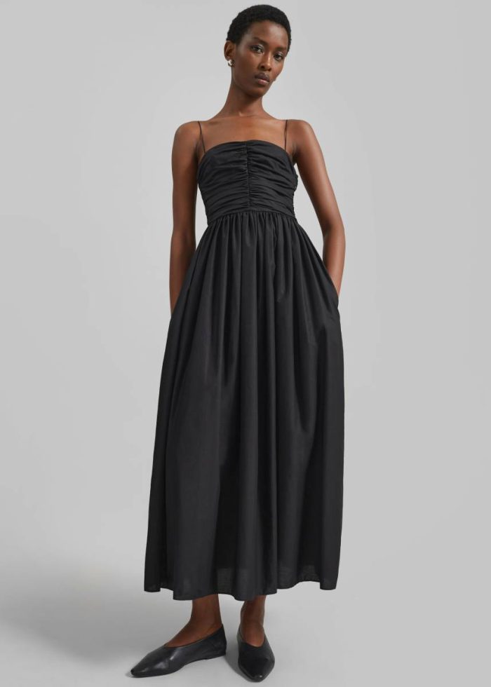 The Frankie Shop Black Dresses Women Matteau Gathered Bodice Dress - Black