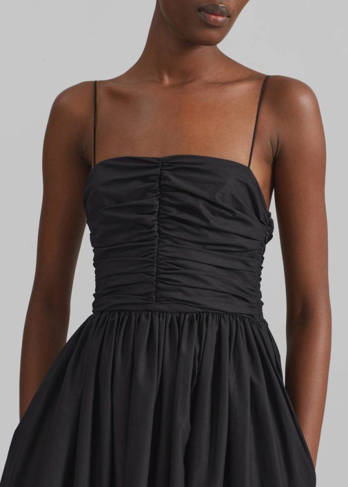 The Frankie Shop Black Dresses Women Matteau Gathered Bodice Dress - Black