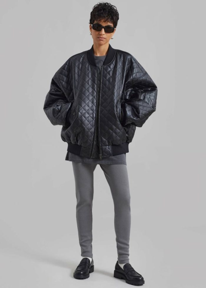 The Frankie Shop Black Outerwear Rosalia Quilted Jacket - Black Women