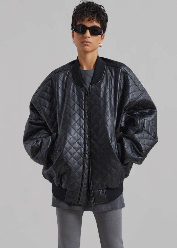 The Frankie Shop Black Outerwear Rosalia Quilted Jacket - Black Women