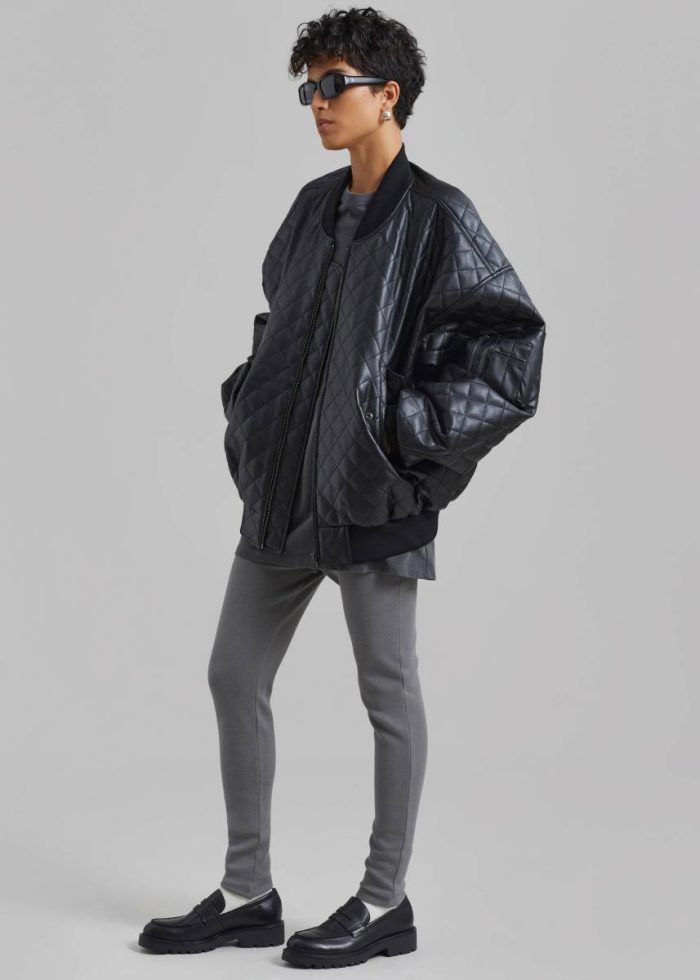 The Frankie Shop Black Outerwear Rosalia Quilted Jacket - Black Women