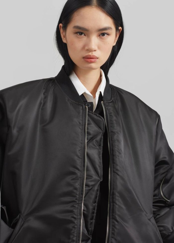 The Frankie Shop Black Outerwear Women Volme Padded Bomber Jacket - Black