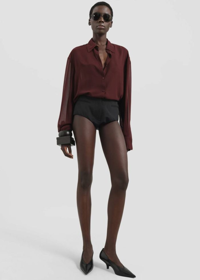 The Frankie Shop Black Women Gudu Tailored Hot Pants #06 - Black Bottoms