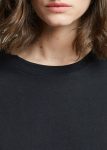 The Frankie Shop Black Women Lilou Simple Tee - Black Tops