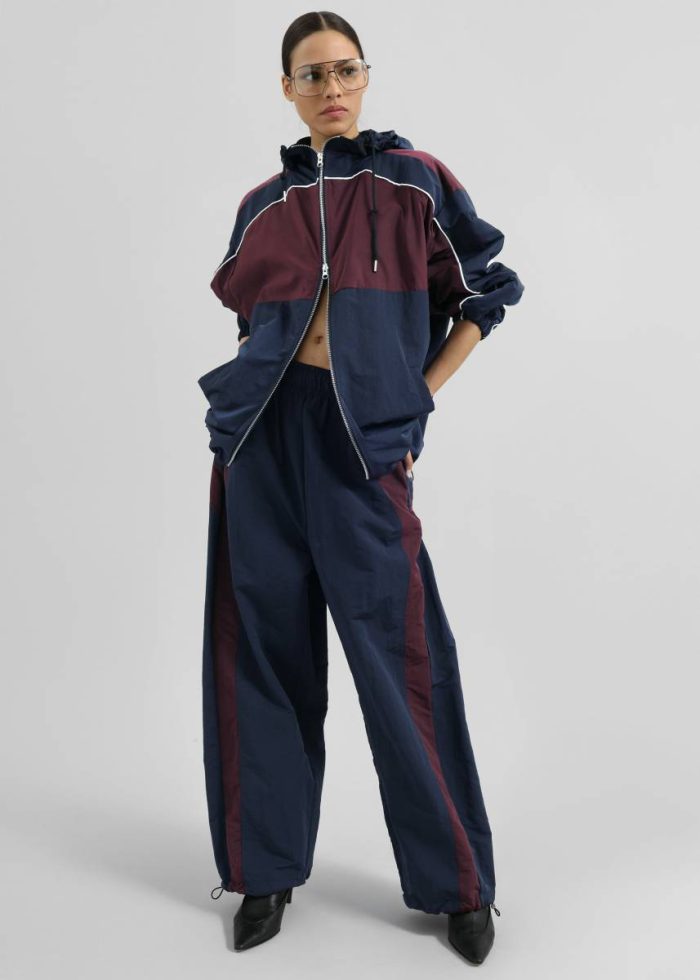 The Frankie Shop Blue Bottoms Bromley Colorblock Joggers - Navy Women