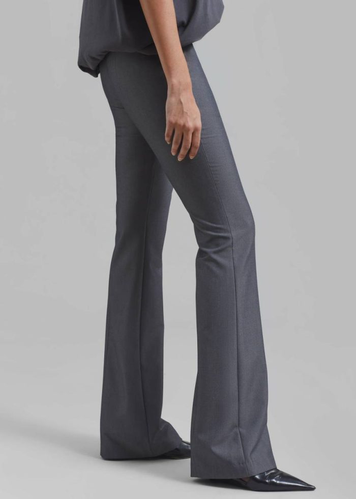 The Frankie Shop Bottoms Grey Women Charley Bootcut Pants - Charcoal