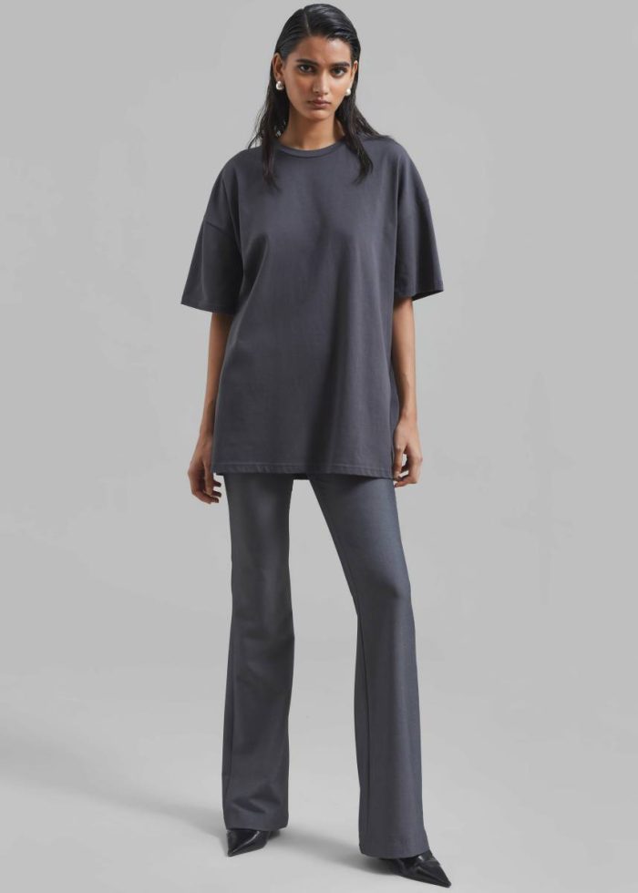 The Frankie Shop Bottoms Grey Women Charley Bootcut Pants - Charcoal