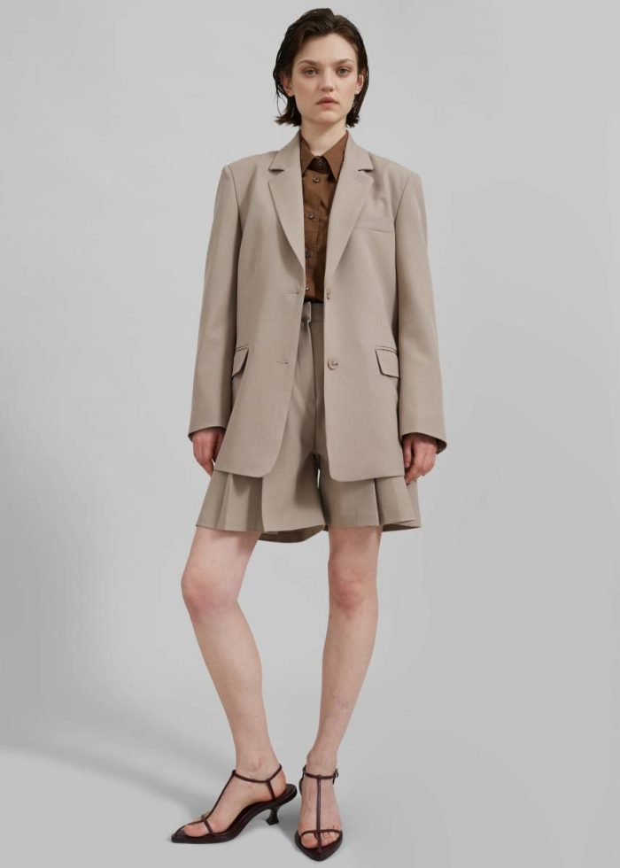 The Frankie Shop Bottoms Women Beige Eline Shorts - Beige