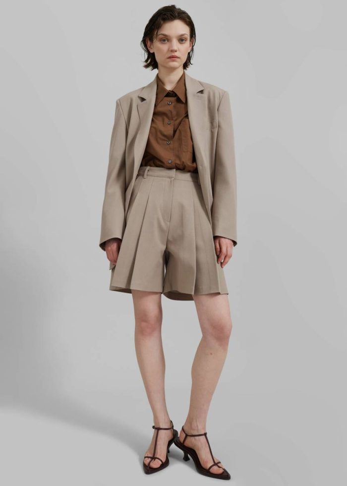 The Frankie Shop Bottoms Women Beige Eline Shorts - Beige