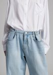 The Frankie Shop Bottoms Women Hayla Denim Pants - Light Wash Blue